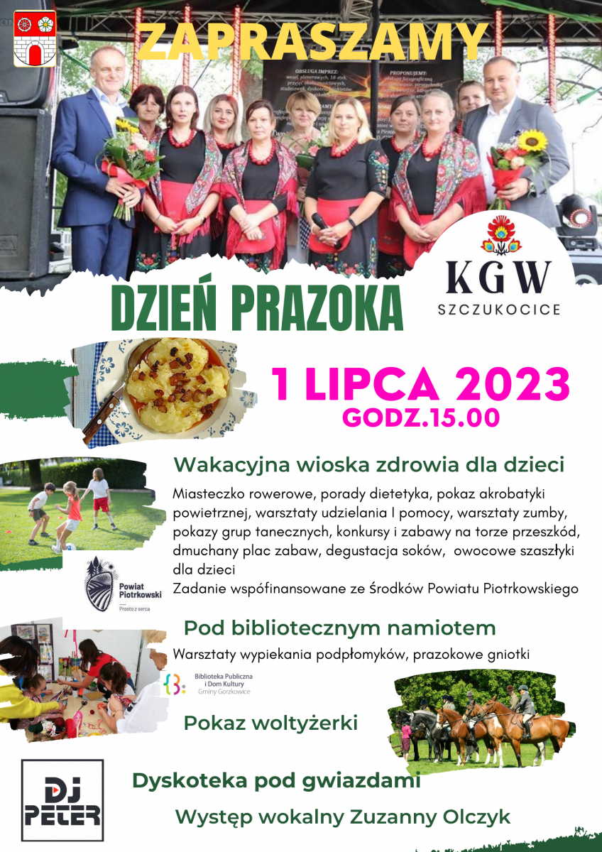 Zapraszamy na DZIEŃ PRAZOKA - KGW Szczukocice
