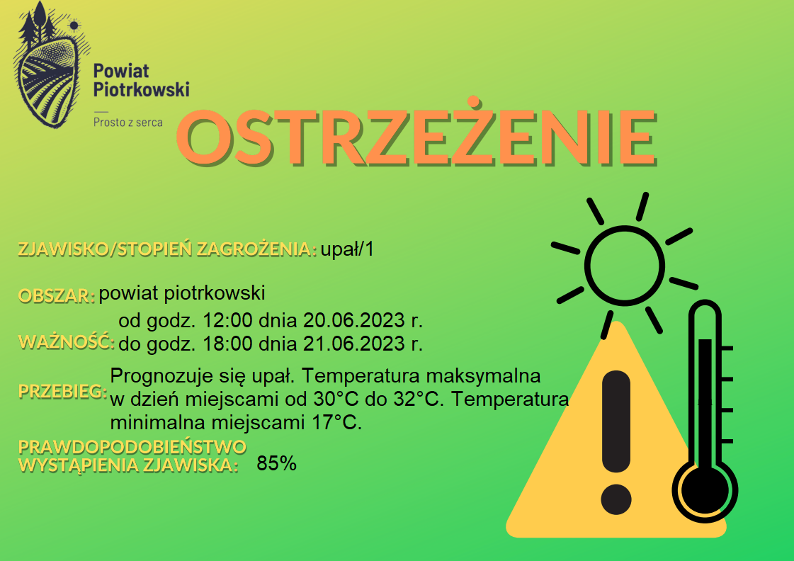 Ostrzeżenie meteorologiczne - upał/1