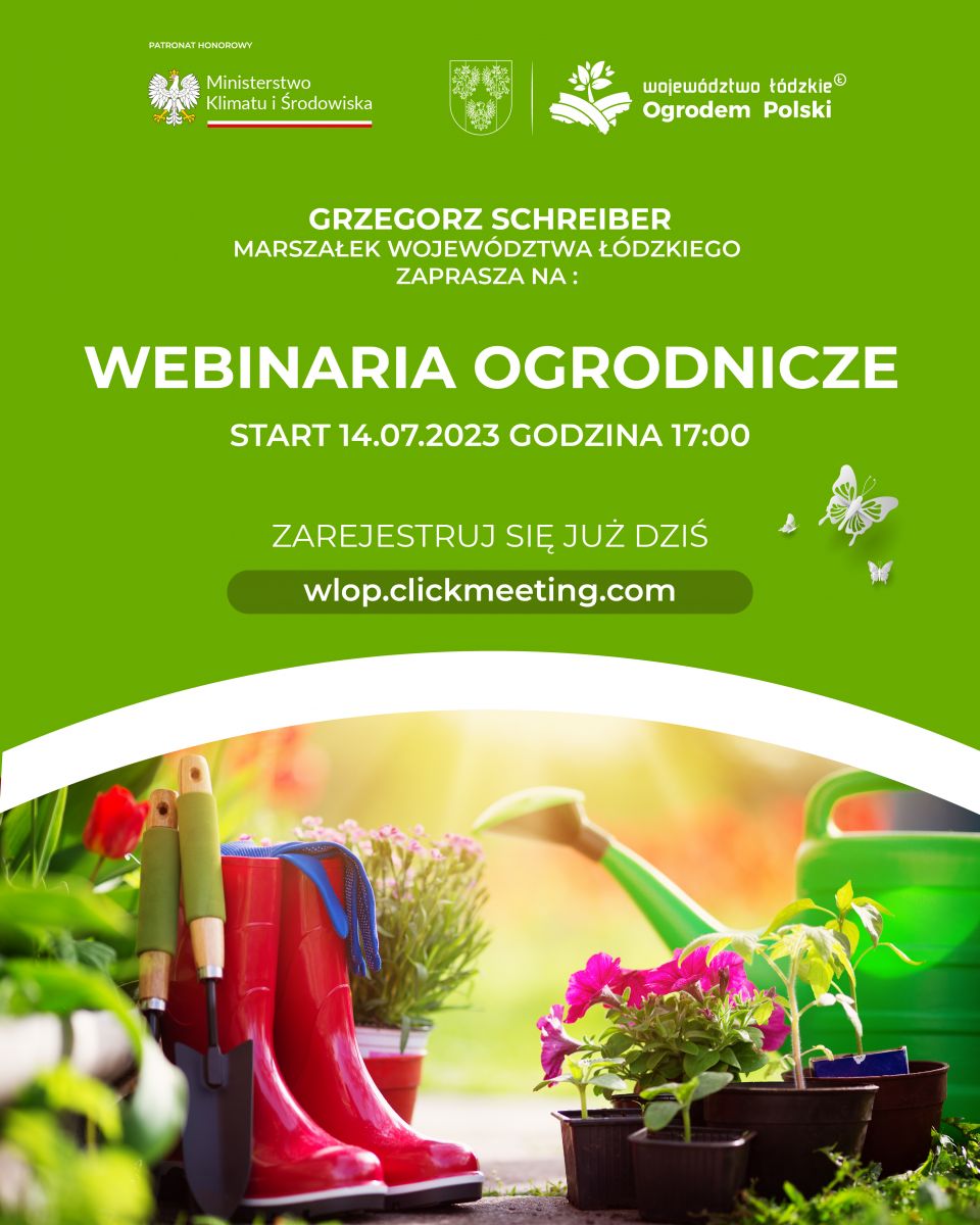„O ogrodach bez ogródek- zapraszamy na ogrodowe webinaria!”