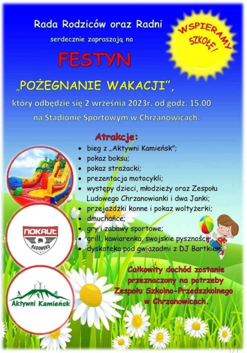 Zaproszenie na Festyn w Chrzanowicach 