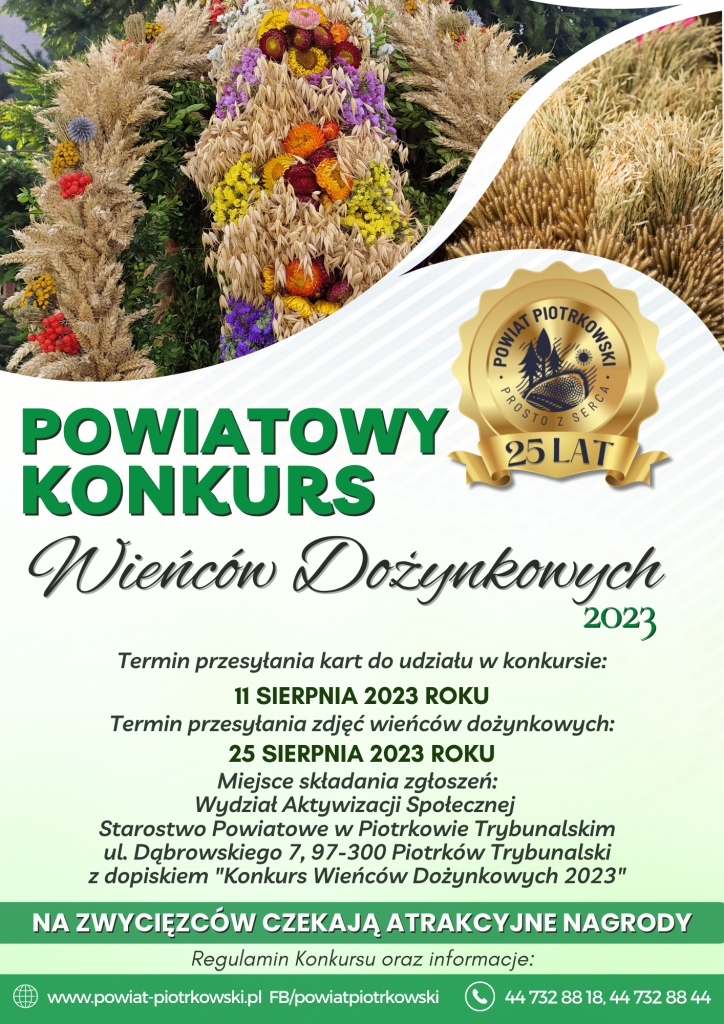 1000 złotych za najpiękniejszy wieniec dożynkowy - wyślij zgłoszenie do konkursu