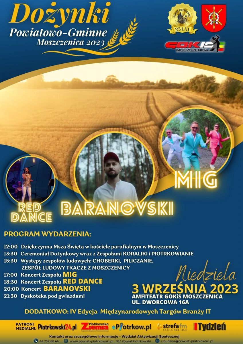 Dożynki Powiatowo - Gminne Moszczenica 2023 