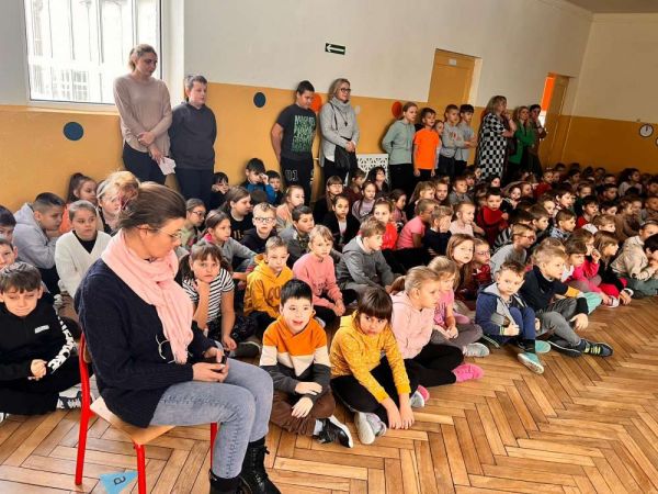 Spotkanie z górnikami  w Szkole Podstawowej w Gorzkowicach