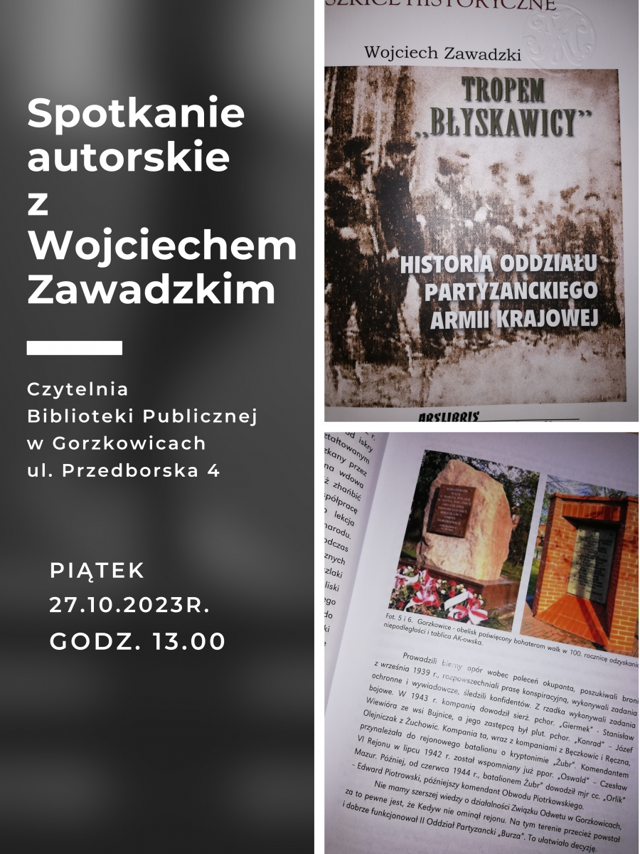 Zapraszamy na spotkanie autorskie z Wojciechem Zawadzkim