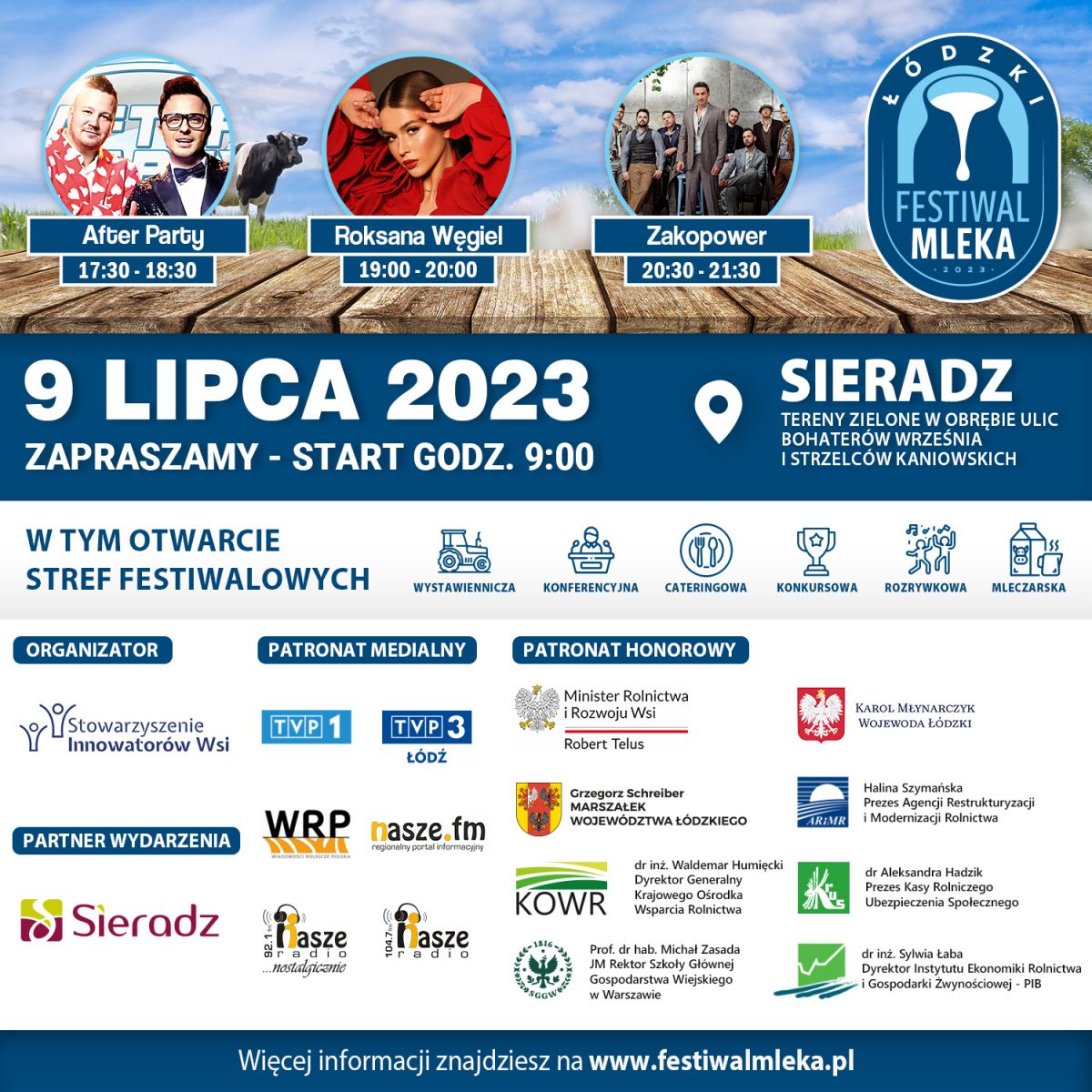 II ŁÓDZKI FESTIWAL MLEKA JUŻ 9 LIPCA W SIERADZU