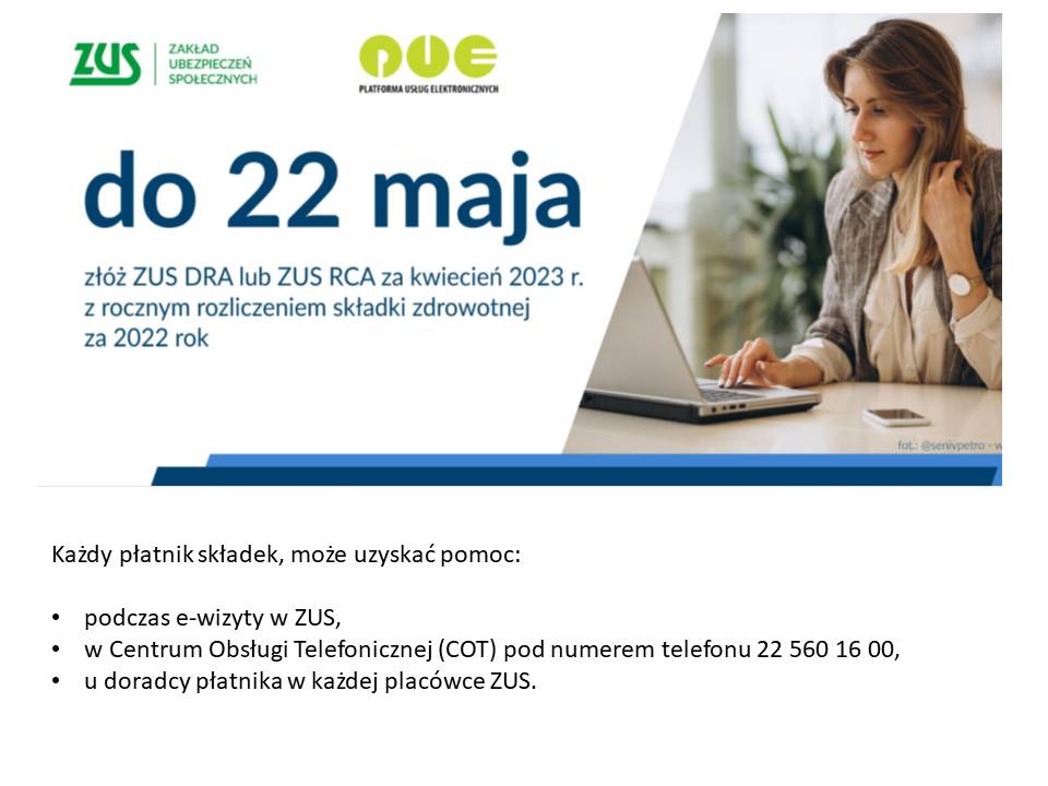informacja o terminie rozliczenia rocznego składki zdrowotnej