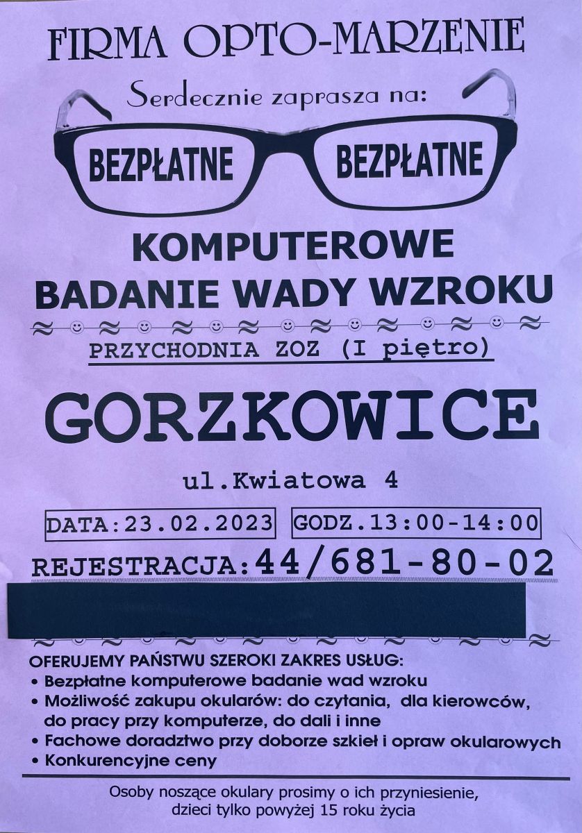 bezpłatne komputerowe badanie wzroku
