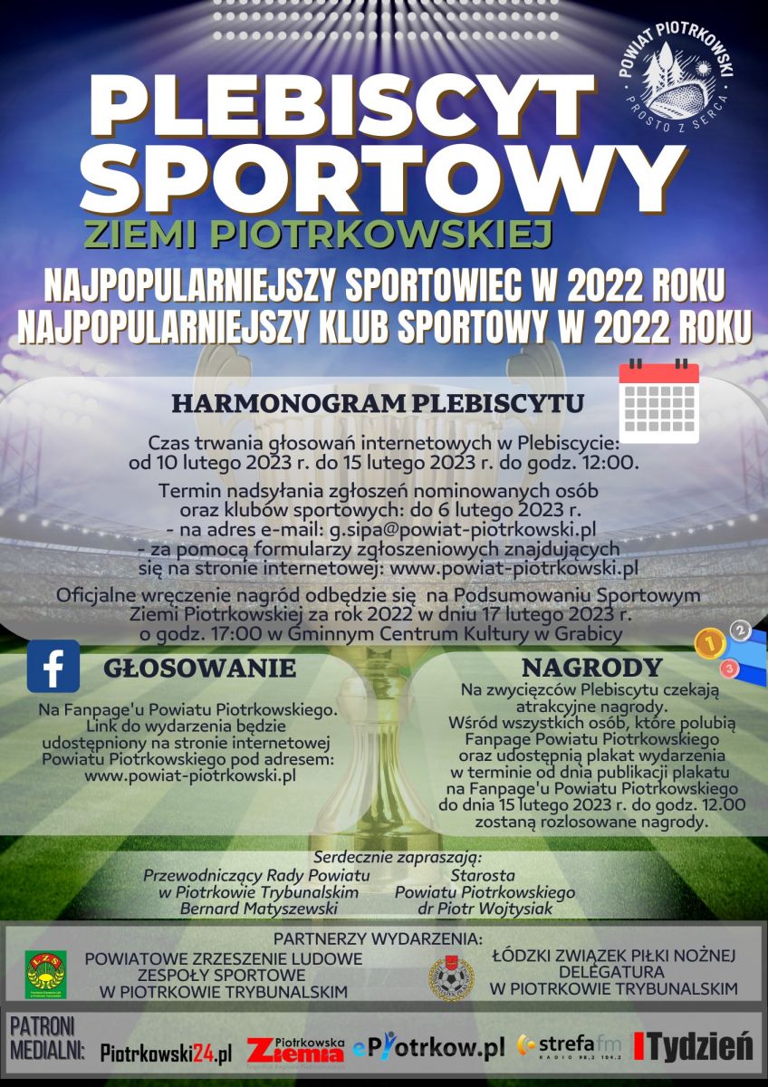 Rusza Plebiscyt Sportowy Ziemi Piotrkowskiej 2022