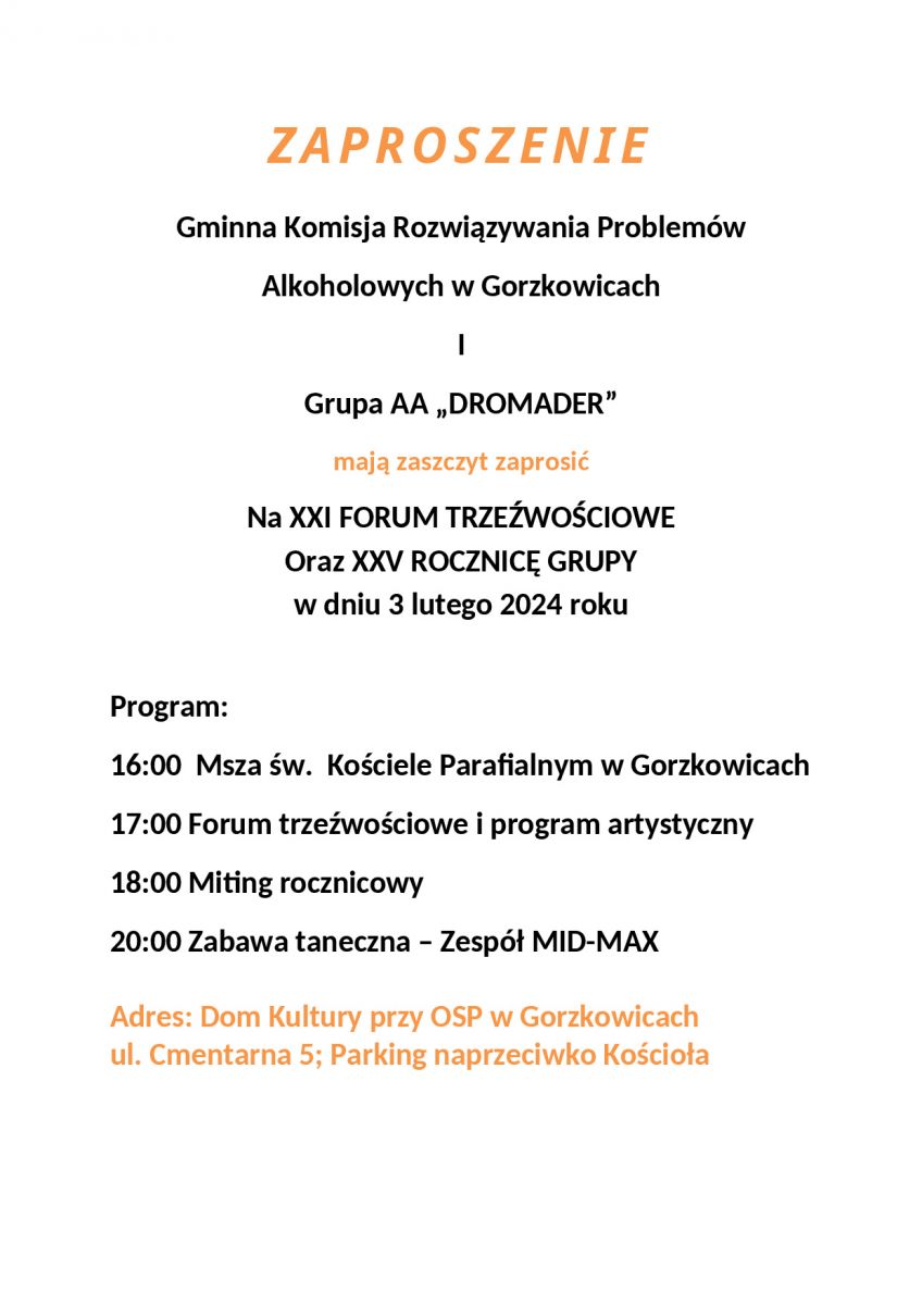 zaproszenie