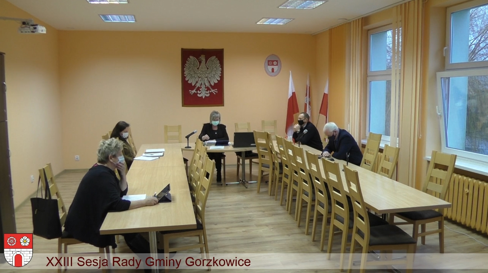 XXIII Sesja Rady Gminy Gorzkowice - widok sali posiedzeń w trakcie obrad