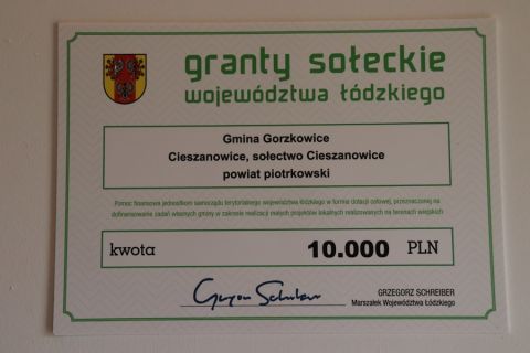 Spotkanie podsumowujące projekt pn: „ Wymiana stolarki drzwiowej w Domu Ludowym w Cieszanowicach”