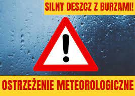 Ostrzeżenie meteorologiczne: Silny deszcz z burzami/1