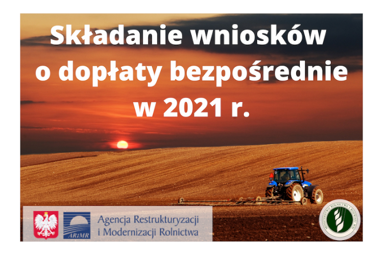 Wnioski o dopłaty bezpośrednie 2021 - tylko przez internet !
