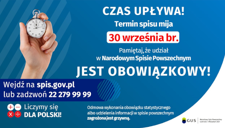 Narodowy Spis Powszechny 2021 - Dyżur pracowników w dniu 30 września