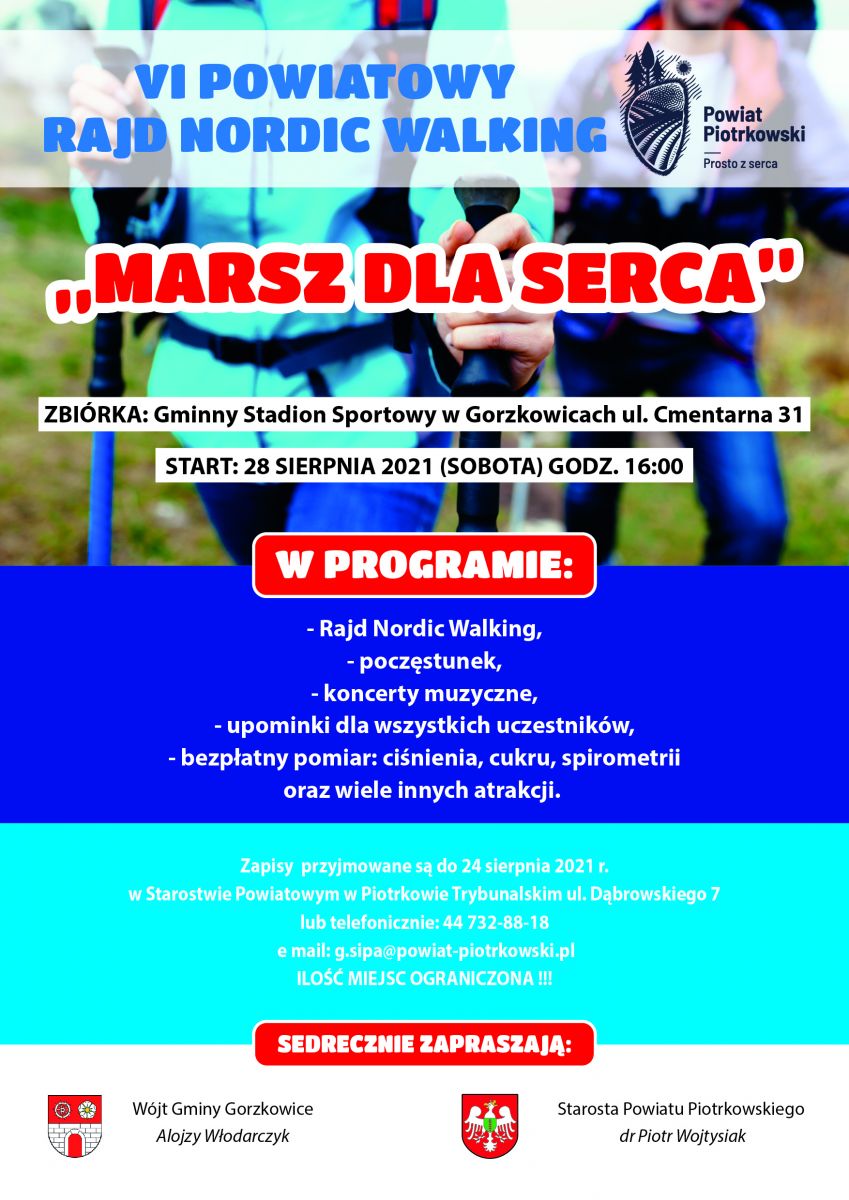 Zaproszenie na VI Powiatowy Rajd Nordic Walking