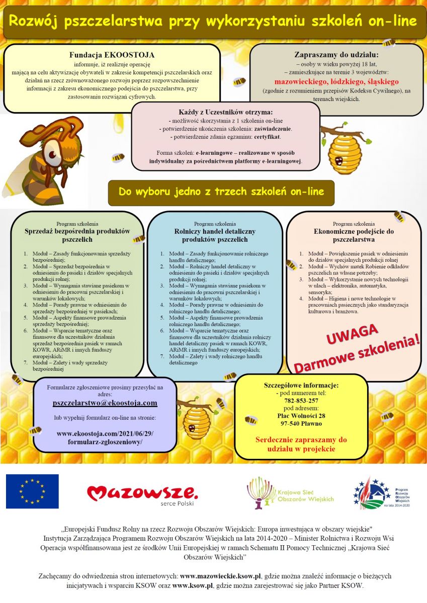 Rozwój pszczelarstwa przy wykorzystaniu szkoleń on-line