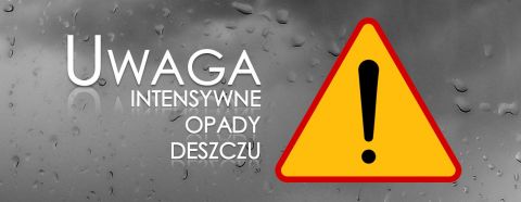 Ostrzeżenia meteorologiczne: Intensywne opady deszczu