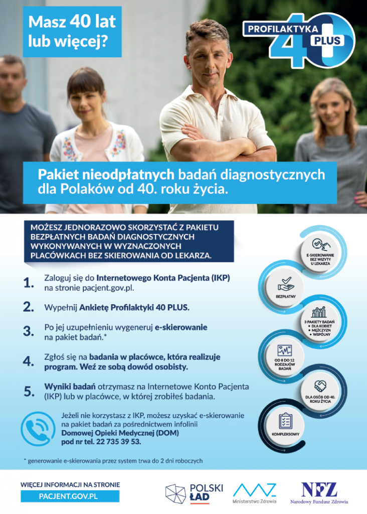 Profilaktyka 40 PLUS dostępna także dla mieszkańców Powiatu Piotrkowskiego