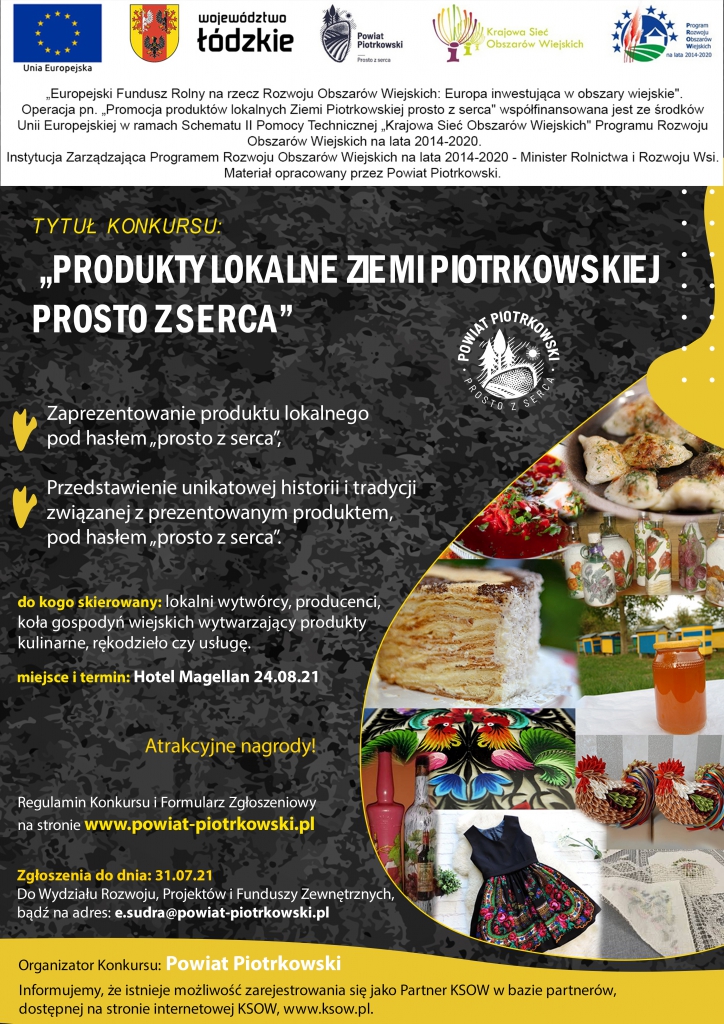 Konkurs „Produkty lokalne Ziemi Piotrkowskiej prosto z serca”