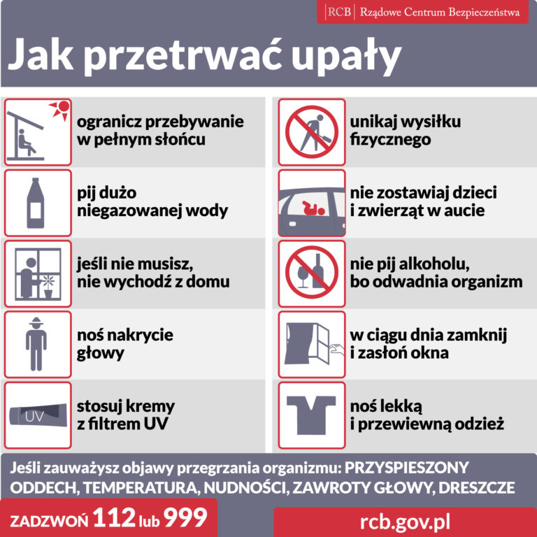 Informacja - Jak przetrwać upały ?