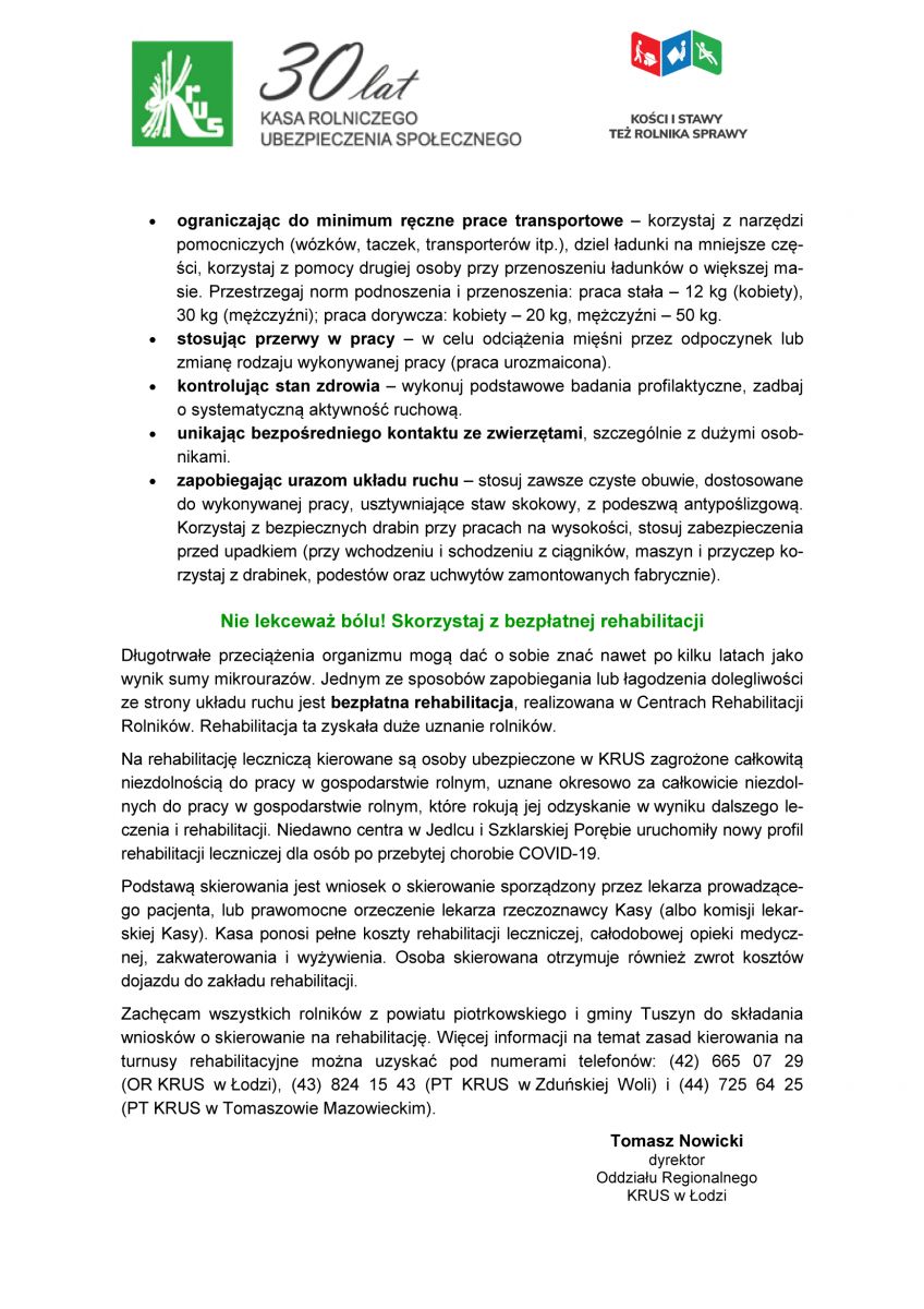 działania prewencyjne KRUS CZ  2