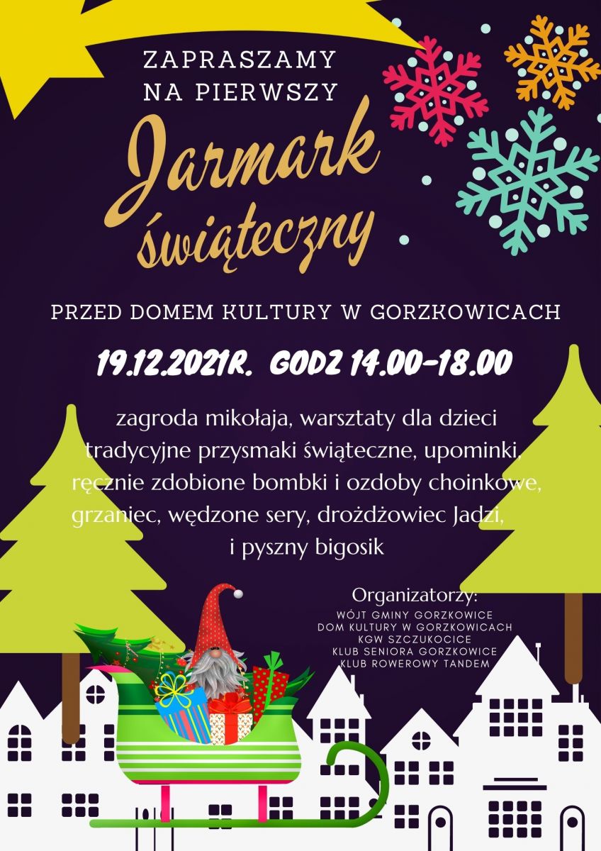 Zaproszenie na pierwszy Jarmark Świąteczny