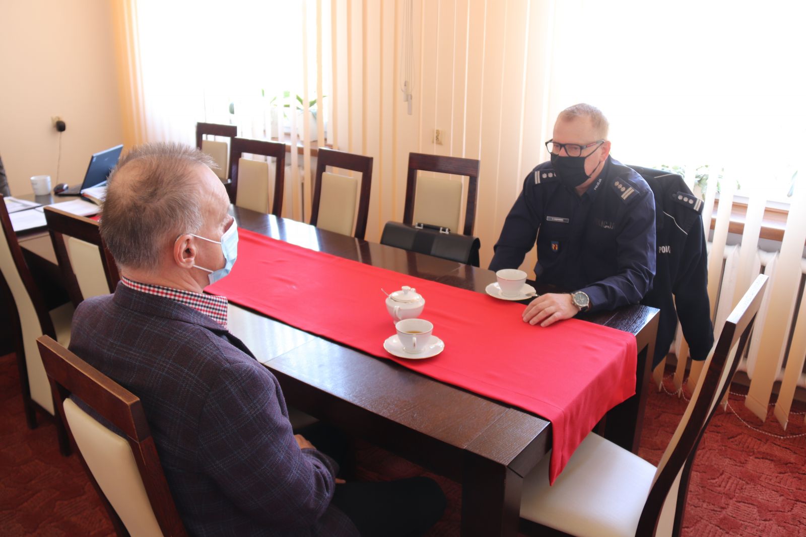 Spotkanie Wójta z Komendantem Miejskim Policji w Piotrkowie Trybunalskim