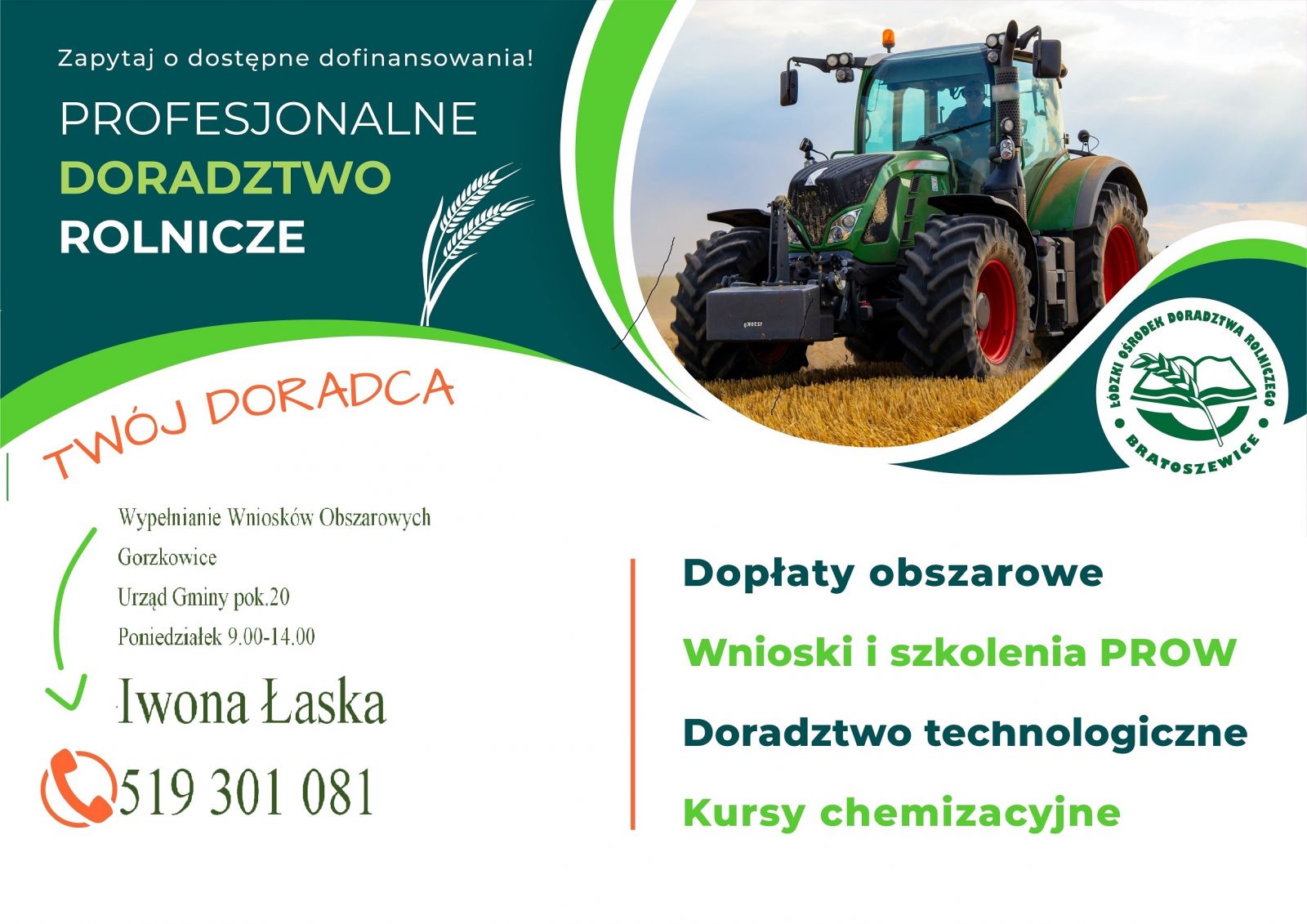 Informacja - Dyżury pracownika ŁODR