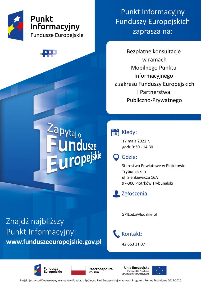 Mobilny Punkt Informacyjny Funduszy Europejskich oraz Partnerstwa Publiczno-Prywatnego