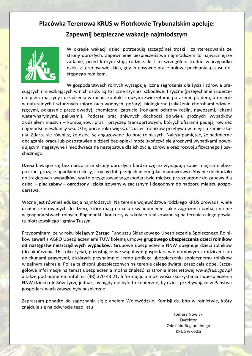 Zapewnij bezpieczne wakacje najmłodszym