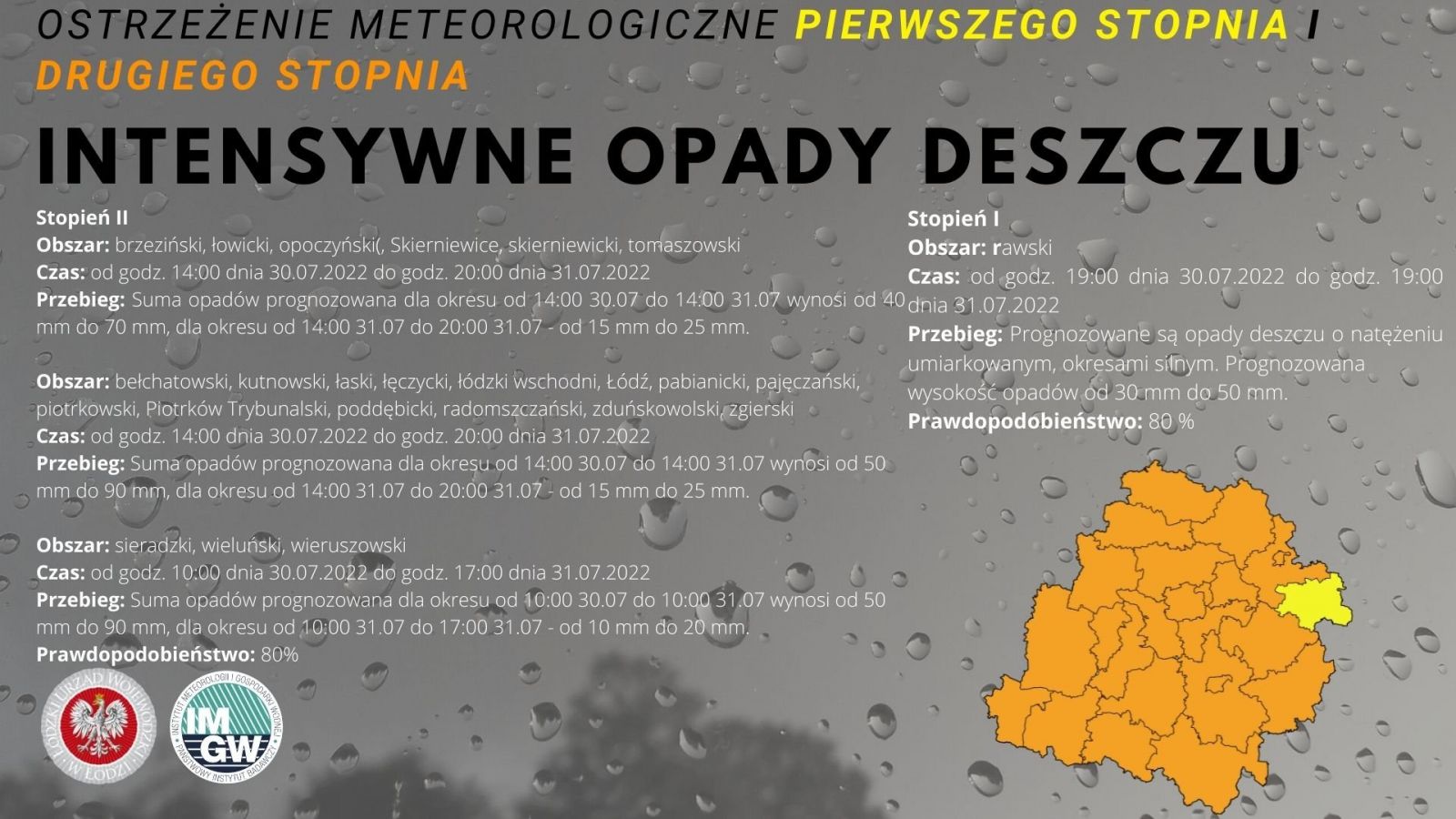 ostrzeżenie meteorologiczne