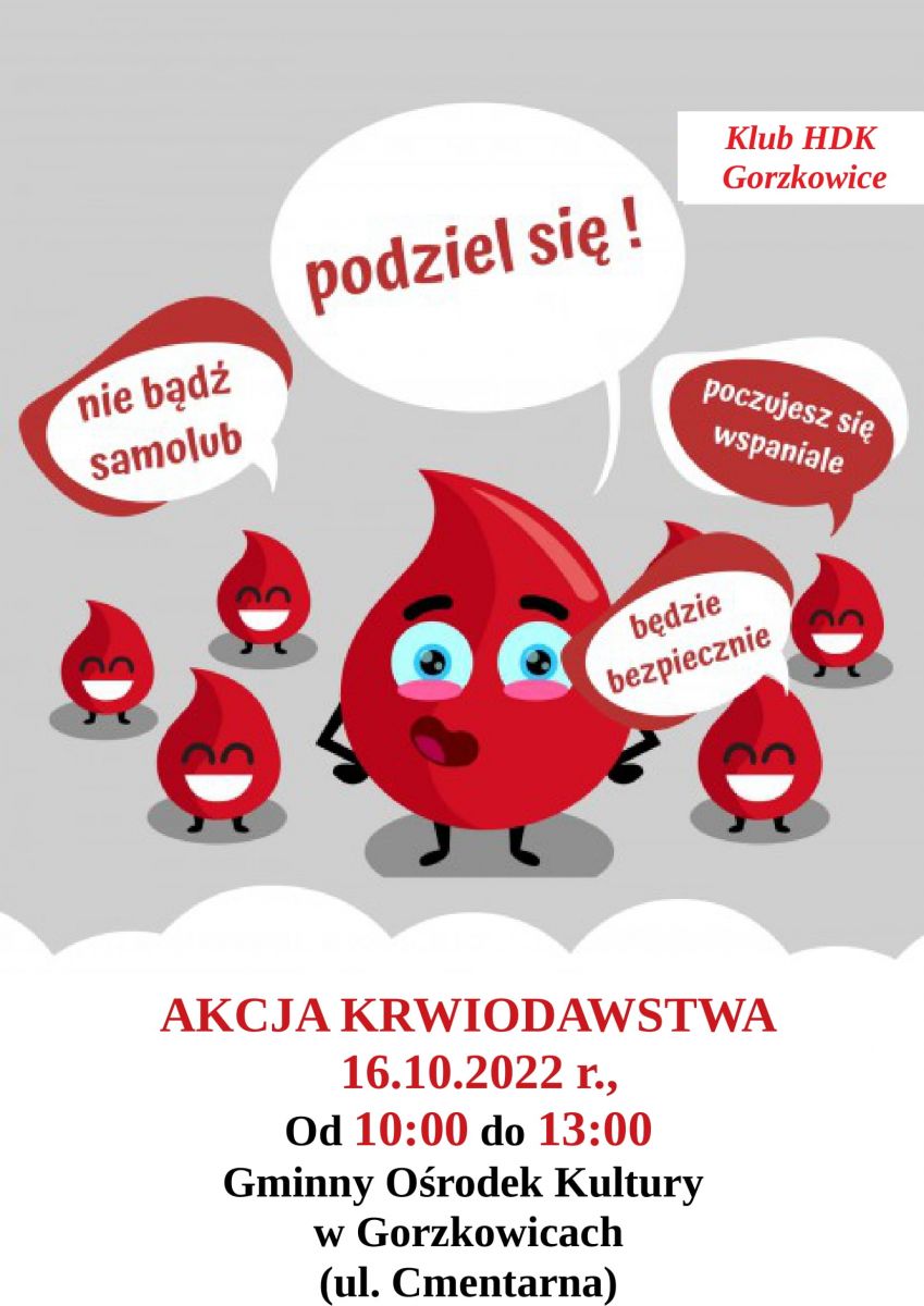 Akcja honorowego krwiodawstwa w najbliższą niedzielę - Zapraszamy !