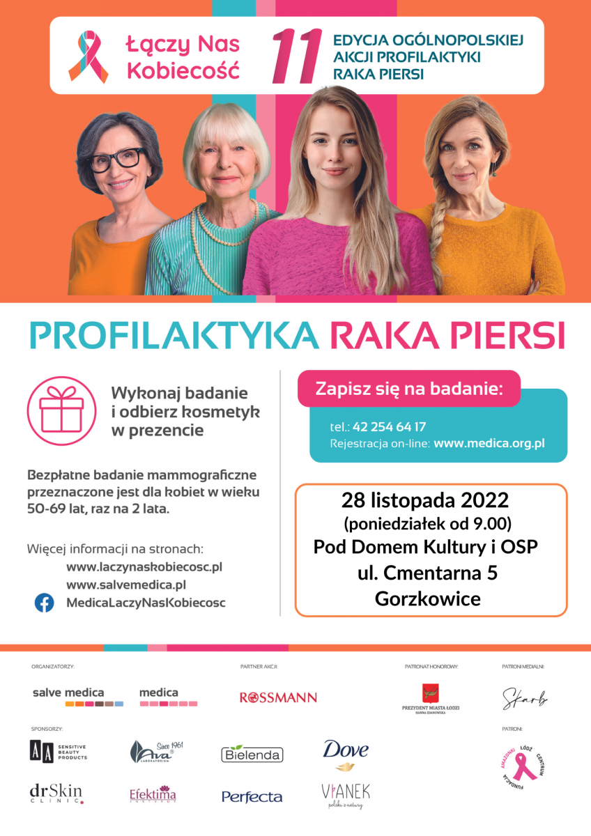 Bezpłatne badania mammograficzne 28 listopada