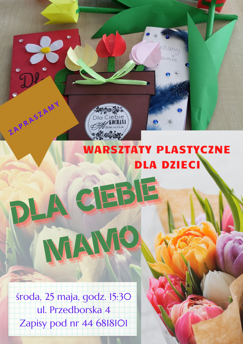 Biblioteka zaprasza na warsztaty - prezent dla mamay