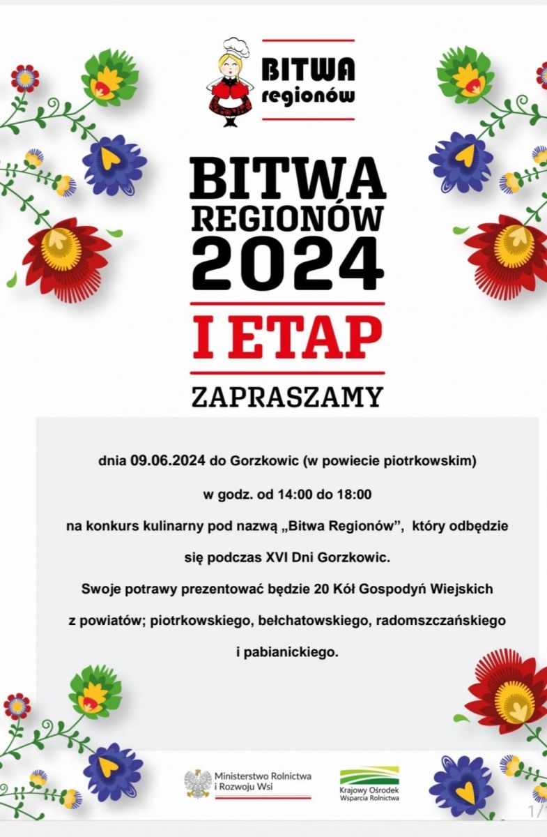 Zapraszamy na konkurs kulinarny "BITWA REGIONÓW"