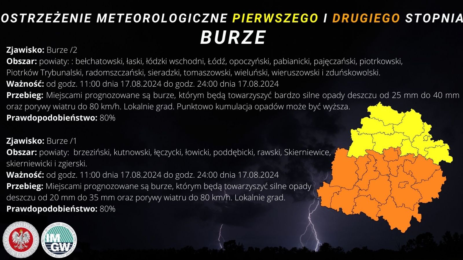 ostrzezenie burze