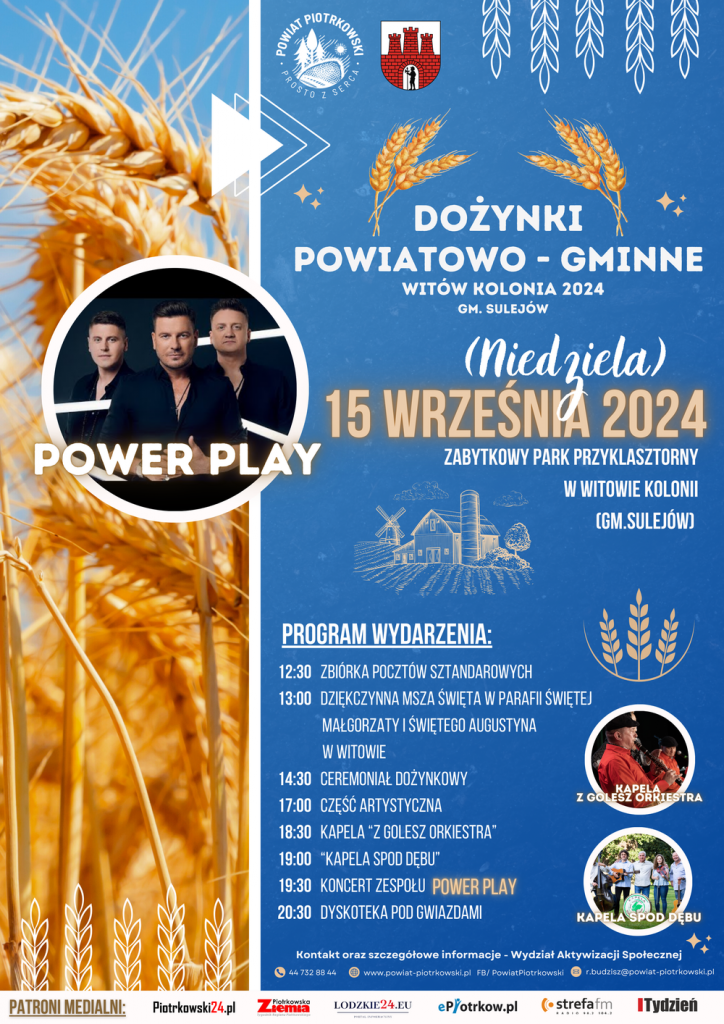 Zapraszamy na święto rolników Powiatu Piotrkowskiego do Witowa Kolonii