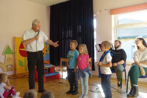 Występ filharmonii w Przedszkolu Samorządowym w Gorzkowicach 