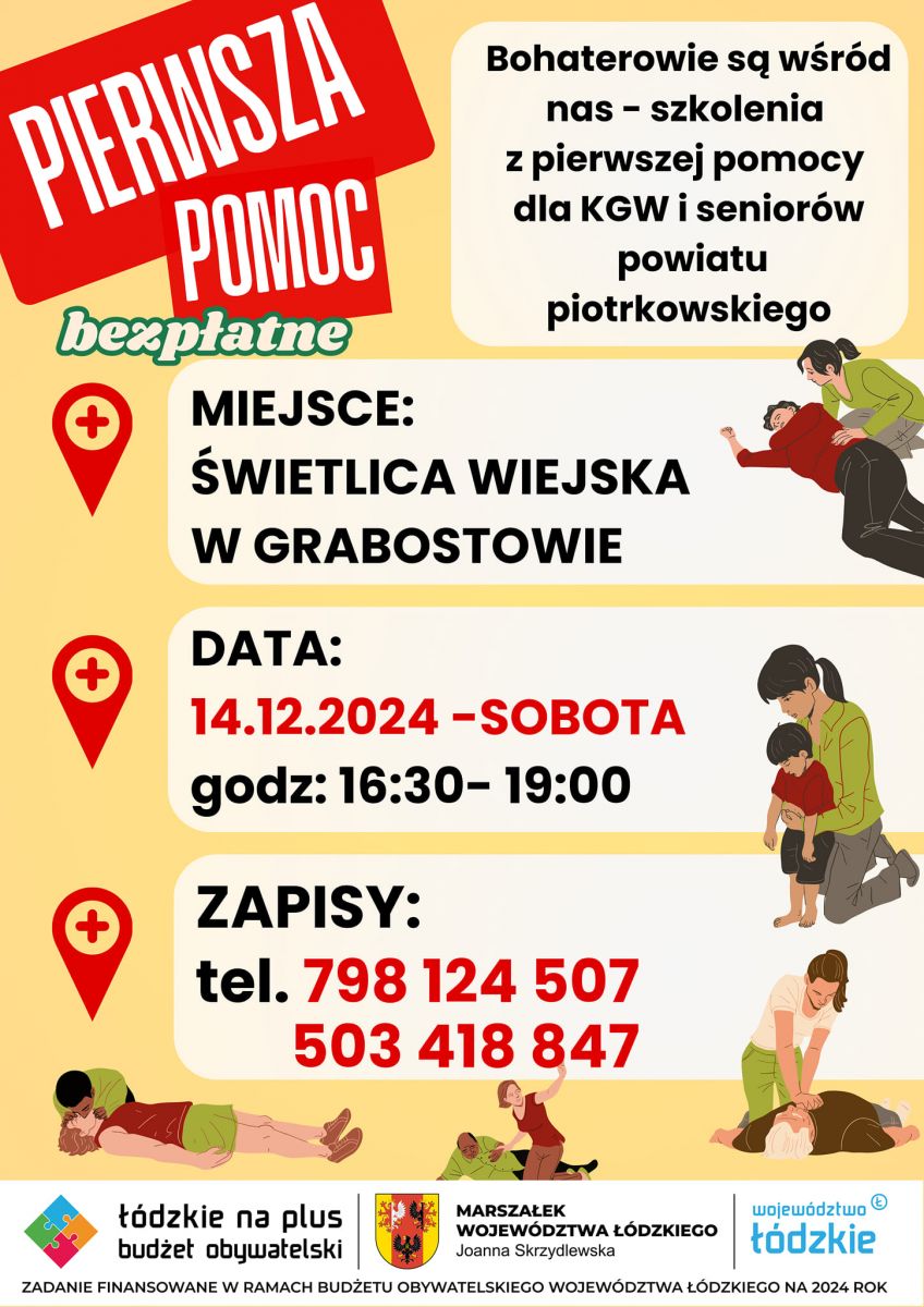 szkolenie z pierwszej pomocy skierowane do seniorów i KGW
