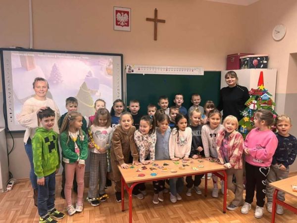 Lekcja świąteczna w Szkole Podstawowej w Gorzkowicach