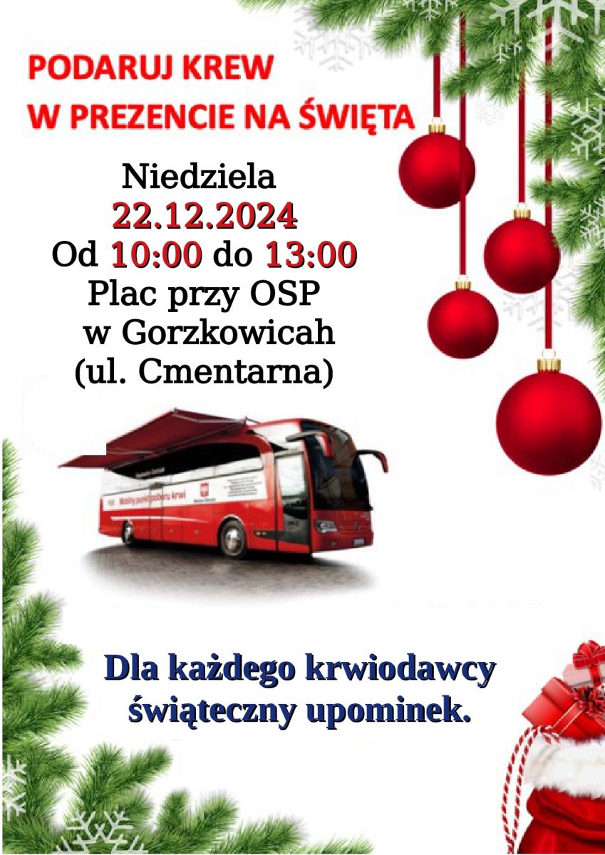 Akcja krwiodawstwa w Gorzkowicach