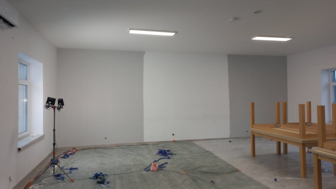 Prace w świetlicy wiejskiej w Plucicach