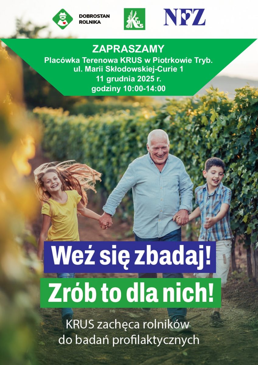 KRUS i NFZ we wspólnej akcji „Weź się zbadaj”