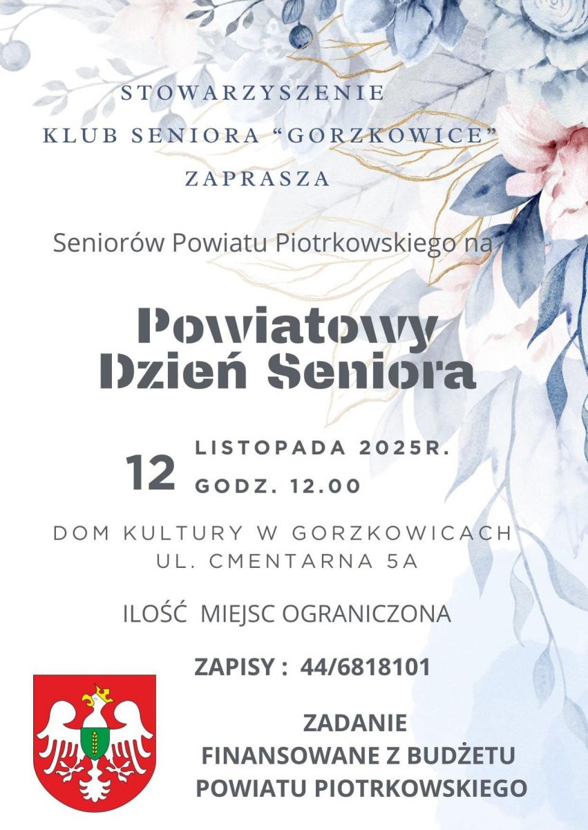 Zapraszamy na Powiatowy Dzień Seniora w Gorzkowicach