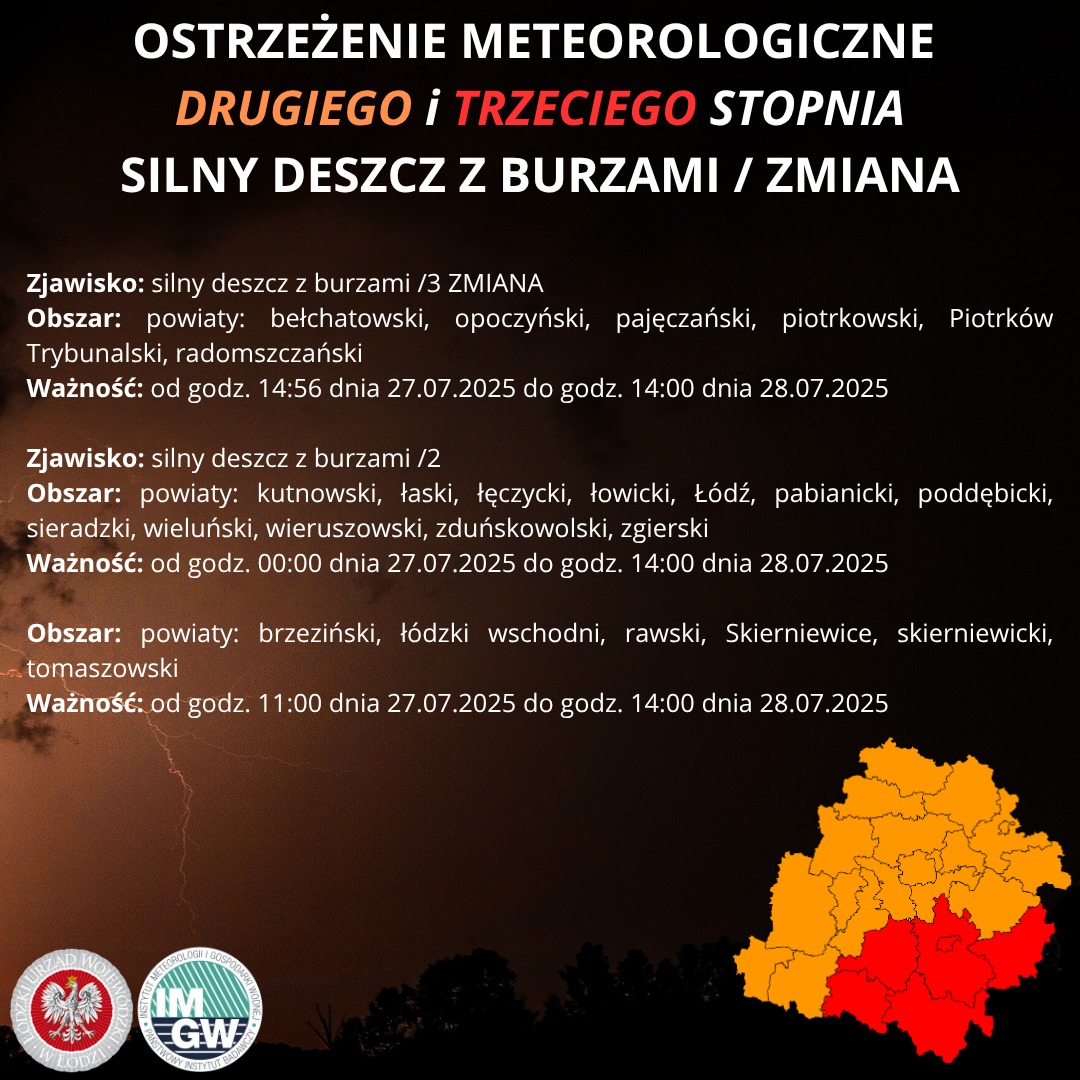 Ostrzeżenie meteorologiczne - Burze /2