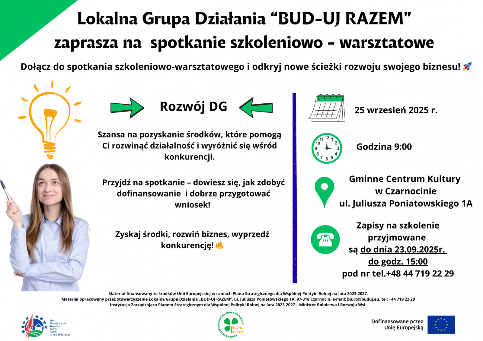  spotkanie szkoleniowo-warsztatowe LGD „BUD-UJ RAZEM” (Rozwój DG)