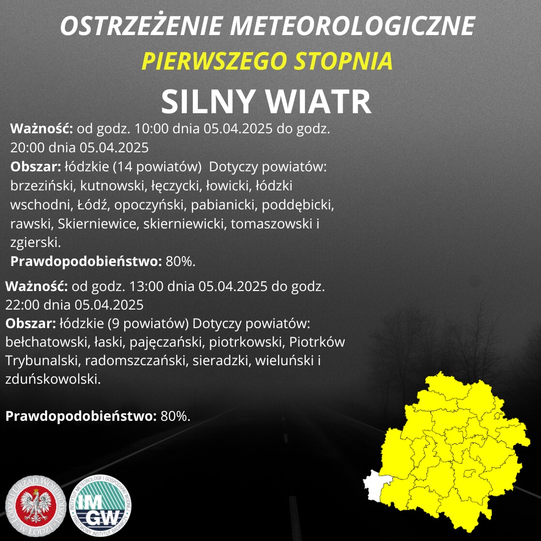 silny wiatr