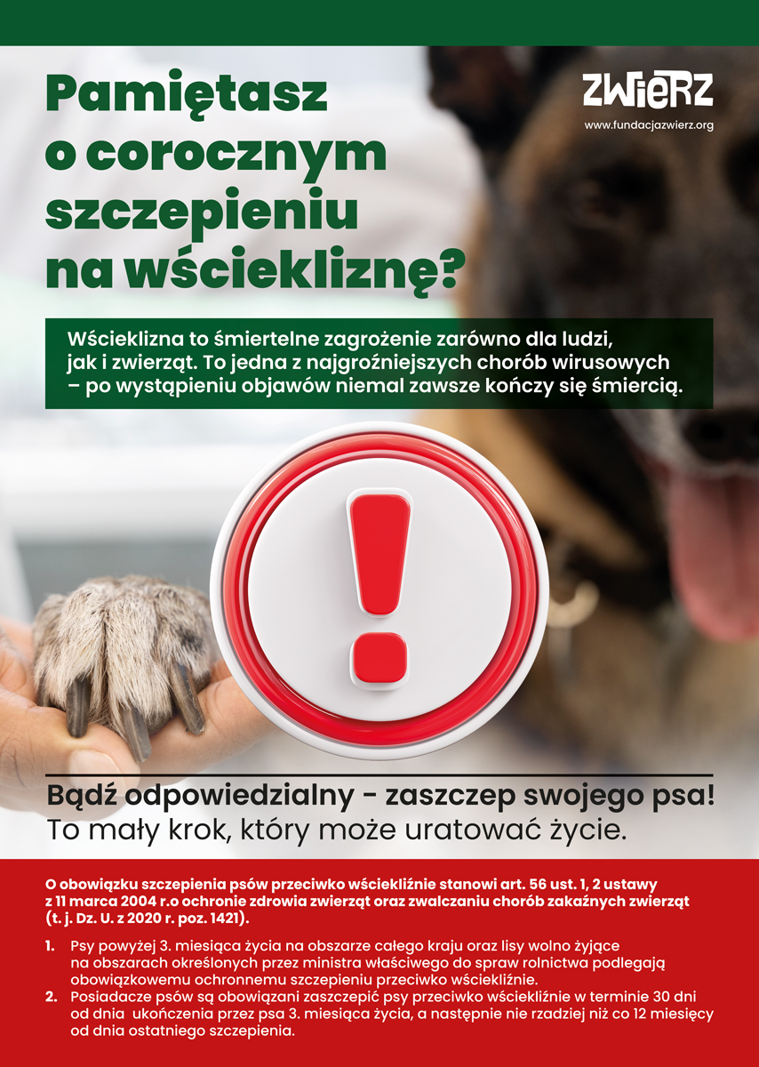 Obowiązkowe szczepienie psów przeciwko wściekliźnie