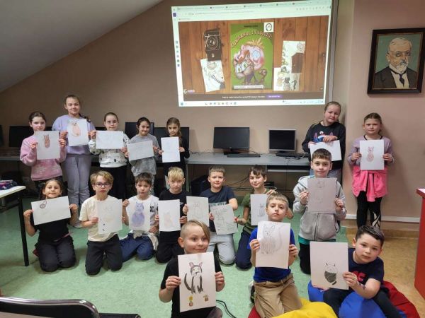 Lekcja biblioteczna z okazji Światowego Dnia Kota SP Gorzkowice