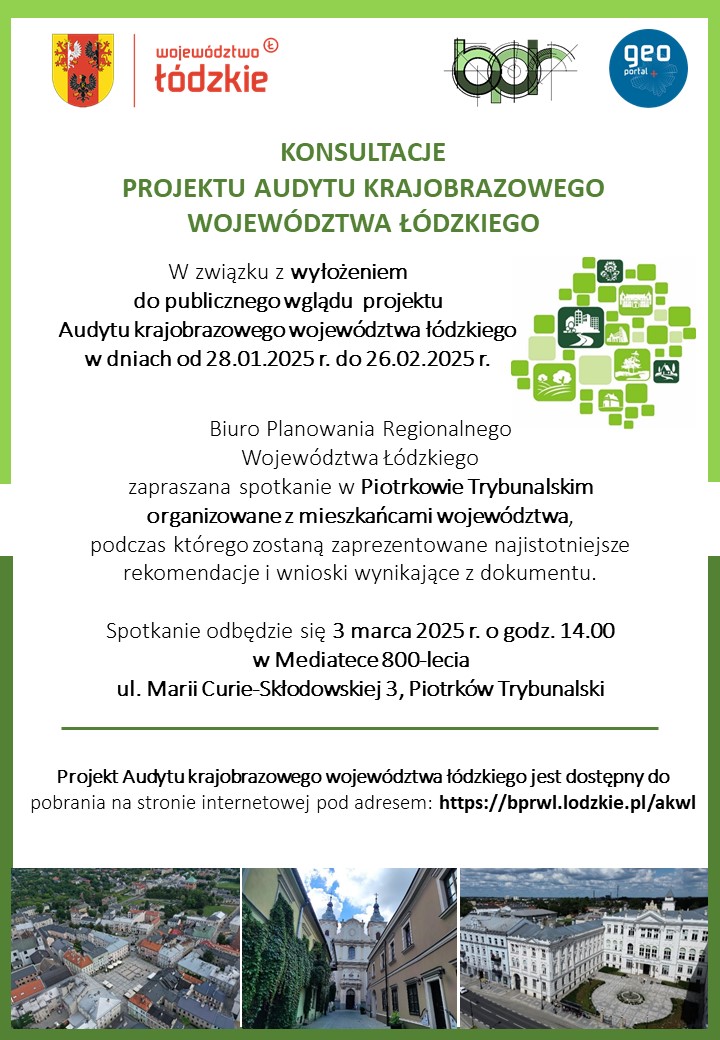 Konsultacje projektu audytu krajobrazowego Województwa Łódzkiego